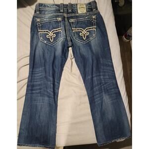 Women's Rock Revival Jeans. Relaxed Straight fit. Size 34.